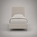 Cama Individual Estofada Bege-claro 90 x 190 cm