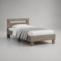 Cama Individual 90 x 190 cm em MDF, Carvalho Cinzento