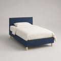 Cama Individual Estofada Azul-Marinho 90 x 190 cm