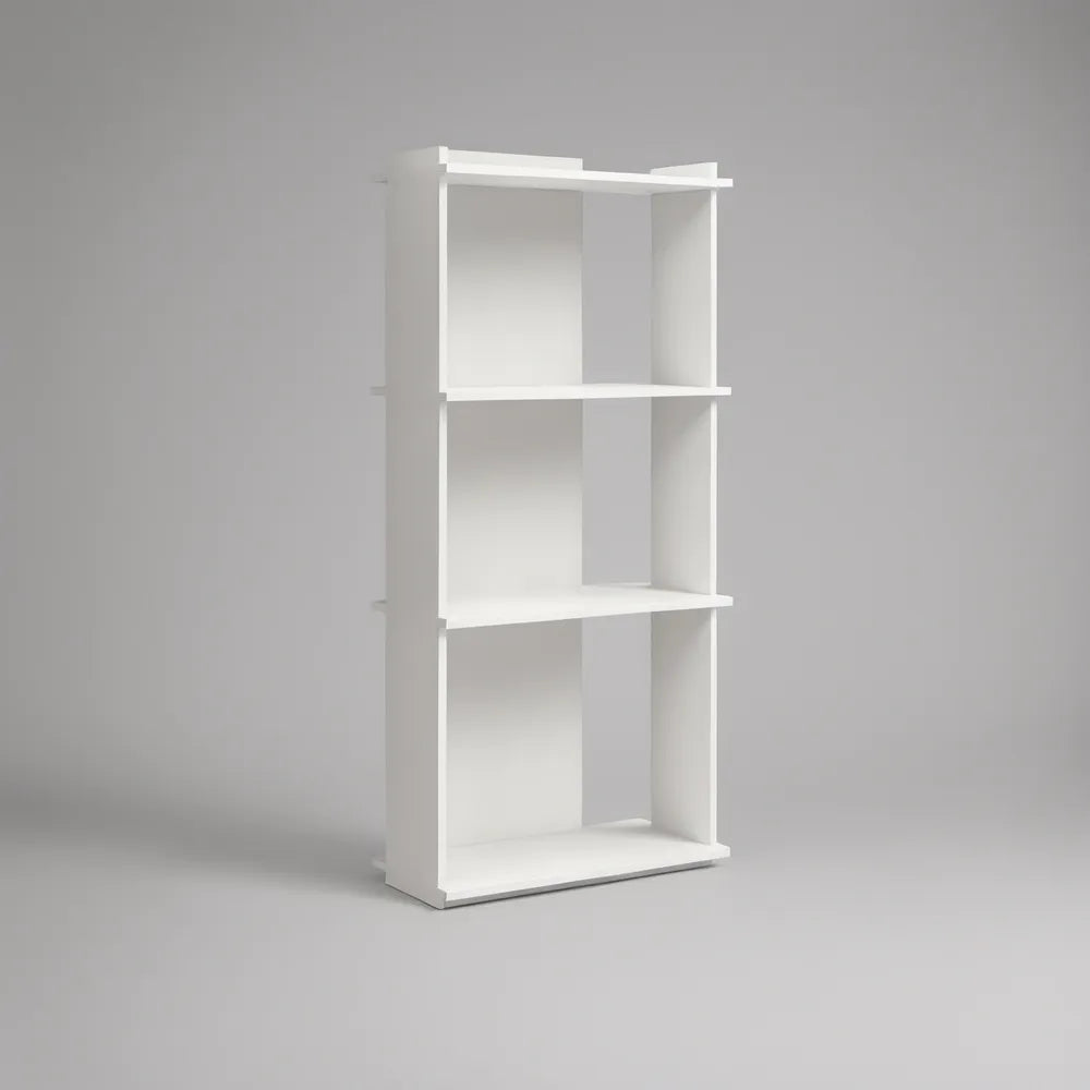 Estante para Livros em MDF Branco com 3 Prateleiras, 60 x 24 x 120 cm