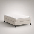 Cama Box Individual Bege com Colchão de Espuma, 90 x 200 cm